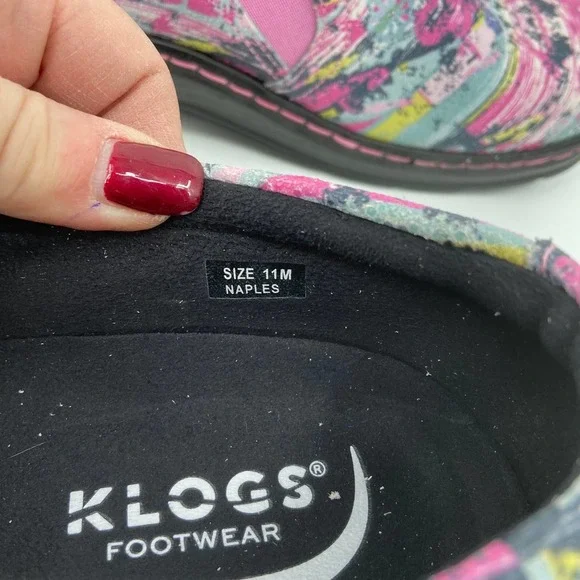 KLOGS Naples Comfort Clog Work Mule Leather Miami Vice Pink Women's Size 11 - Picture 9 of 12